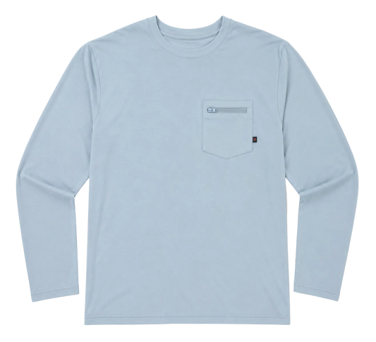 Mayfly Bamboo Long Sleeve Tee - Blue Gobbler