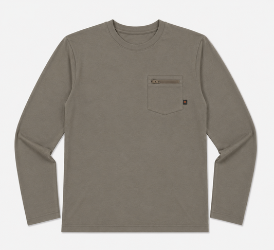 Mayfly Bamboo Long Sleeve Tee - Lab Brown