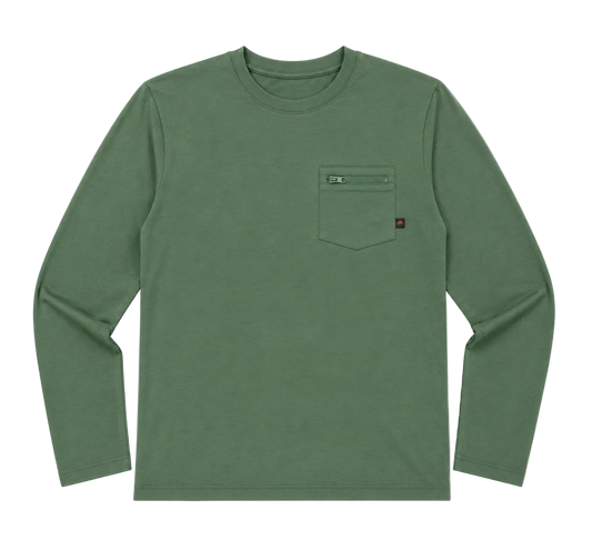 Mayfly Bamboo Long Sleeve Tee - Moose