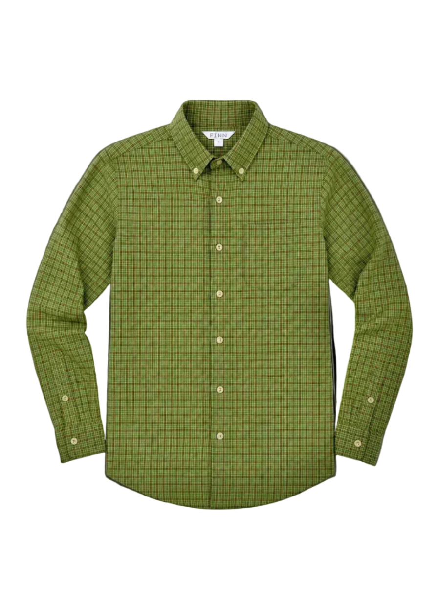 Pierfront Performance Buttondown - Evergreen Plaid