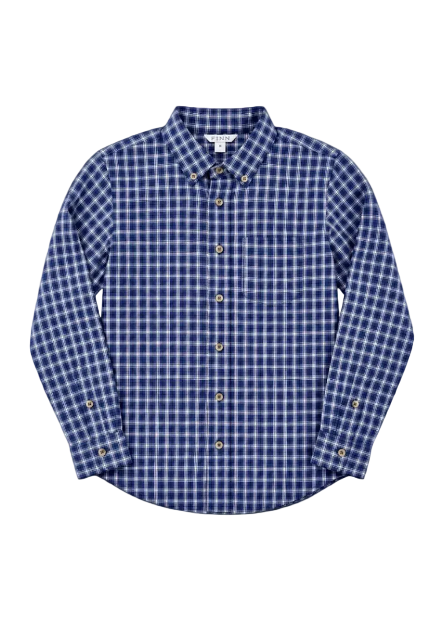 Pierfront Buttondown - Pelagic Plaid