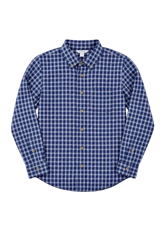 Pierfront Buttondown - Pelagic Plaid