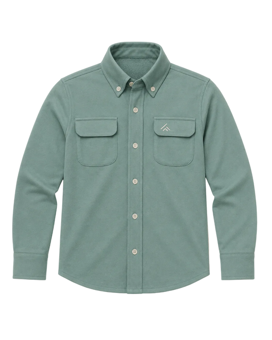 Back Cast Button Down - Finn Green