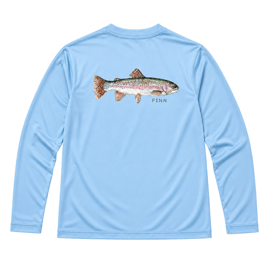 Tidal Tech Tee Long Sleeve - Flats Blue Rainbow Trout
