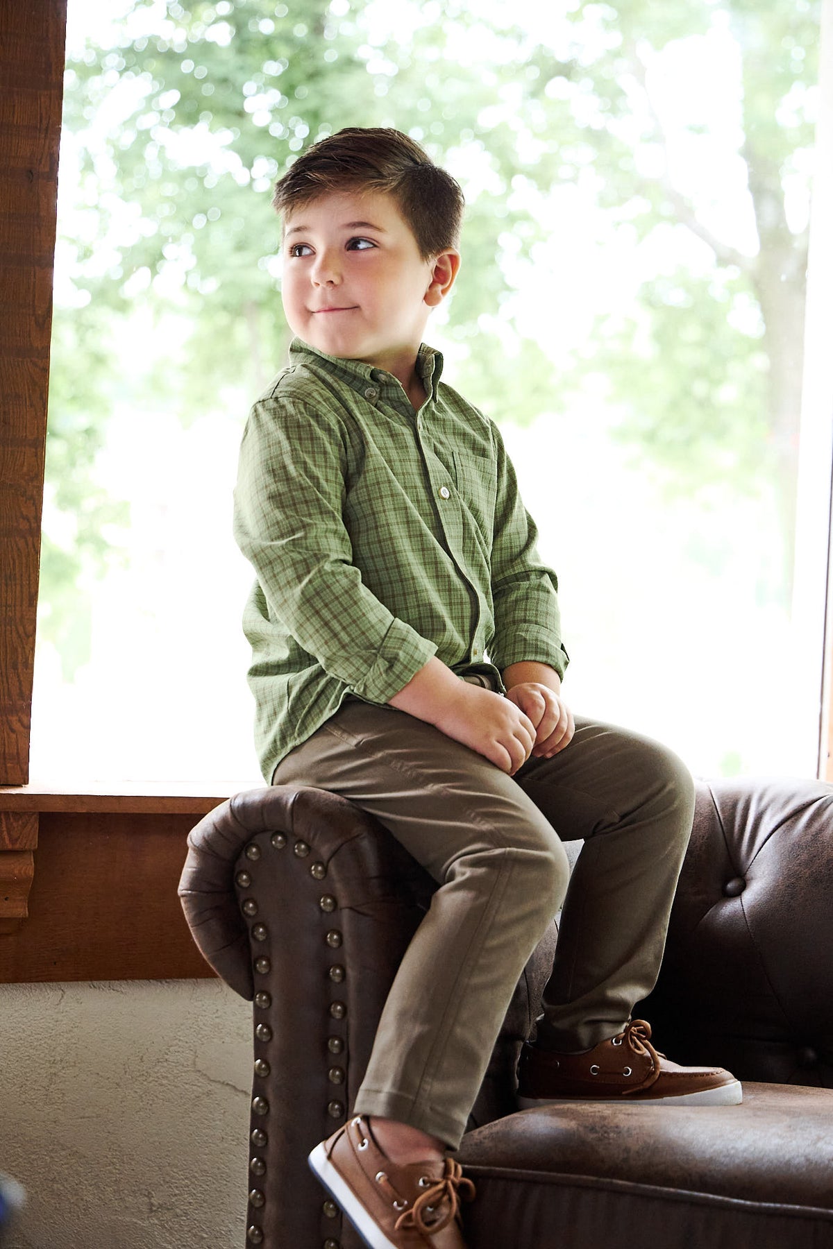 Pierfront Performance Buttondown - Evergreen Plaid
