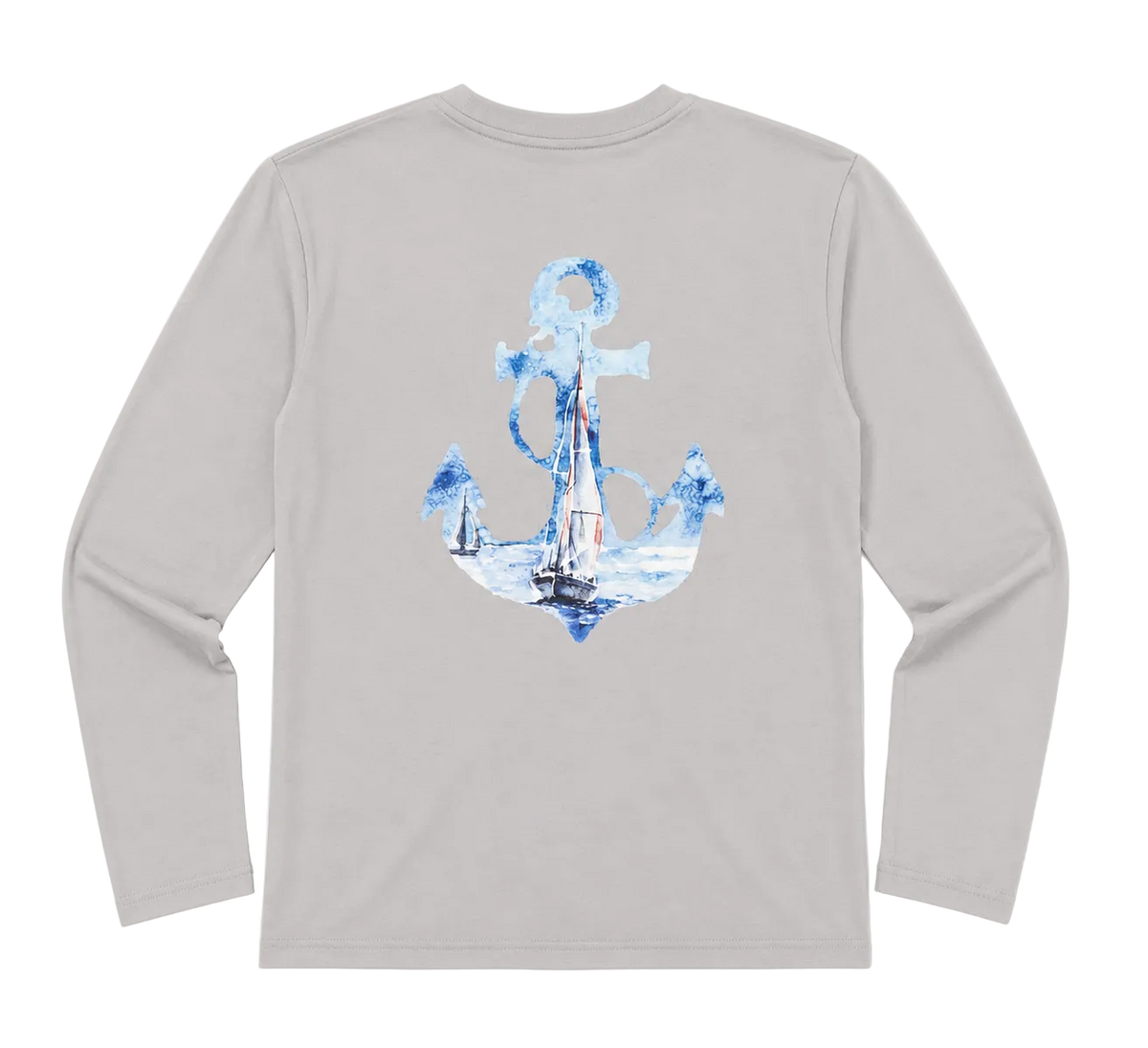 Mayfly Bamboo Long Sleeve Tee - Anchor