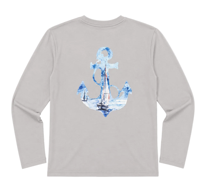Mayfly Bamboo Long Sleeve Tee - Anchor