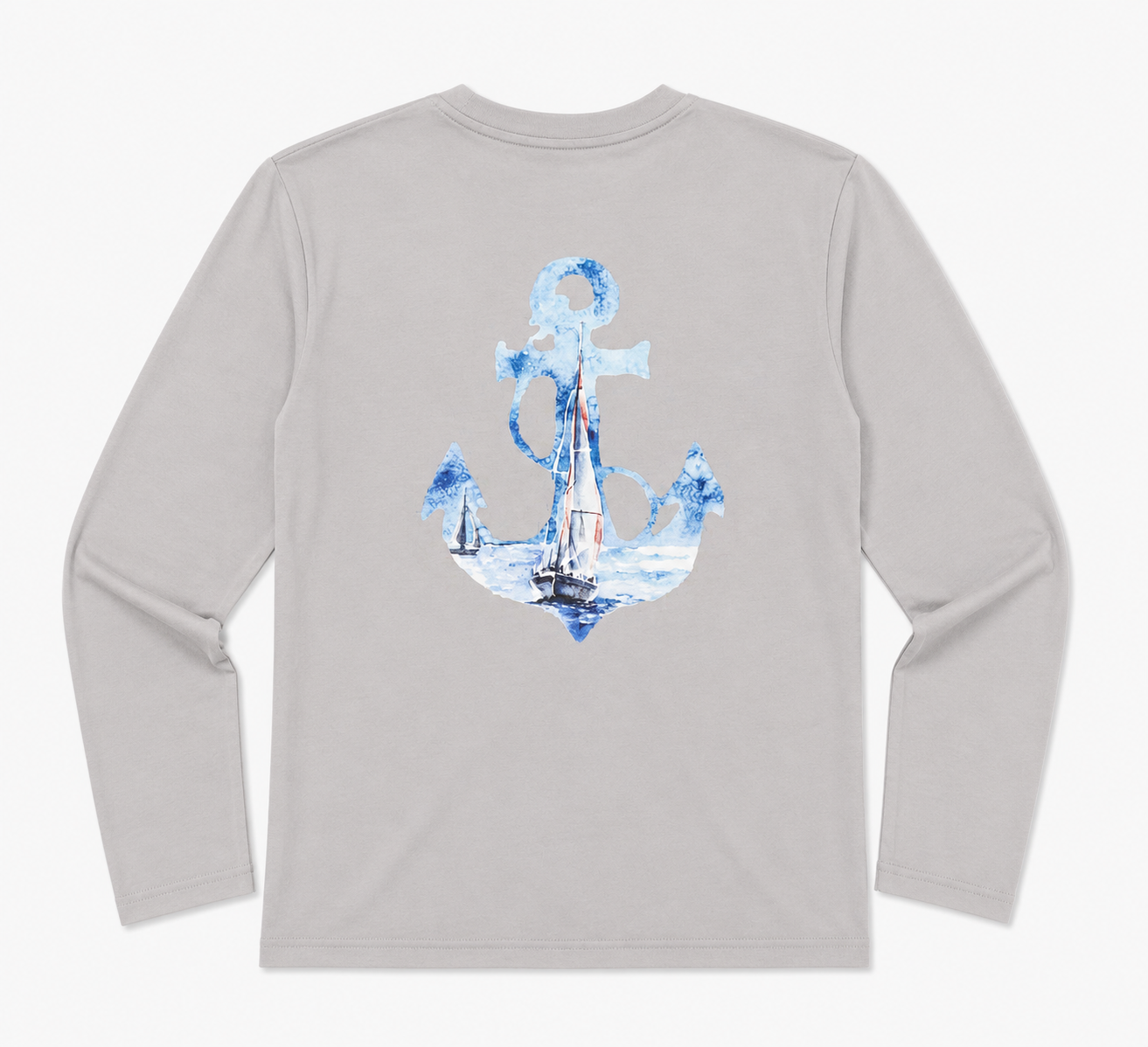 Mayfly Bamboo Long Sleeve Tee - Anchor