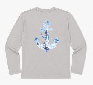 Mayfly Bamboo Long Sleeve Tee - Anchor