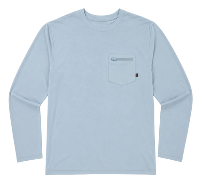 Mayfly Bamboo Long Sleeve Tee - Blue Gobbler