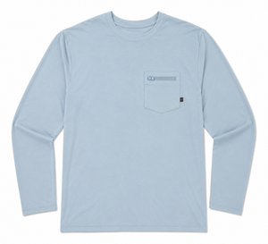 Mayfly Bamboo Long Sleeve Tee - Blue Gobbler
