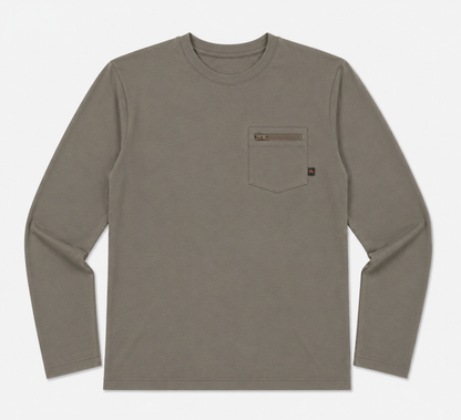 Mayfly Bamboo Long Sleeve Tee - Lab Brown