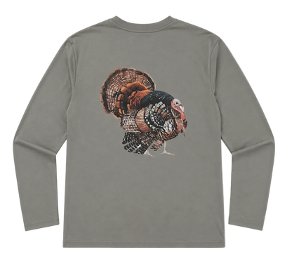 Mayfly Bamboo Long Sleeve Tee - Brown Gobbler