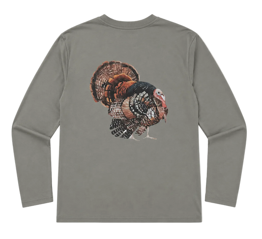 Mayfly Bamboo Long Sleeve Tee - Brown Gobbler