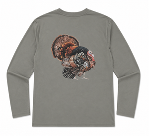 Mayfly Bamboo Long Sleeve Tee - Brown Gobbler