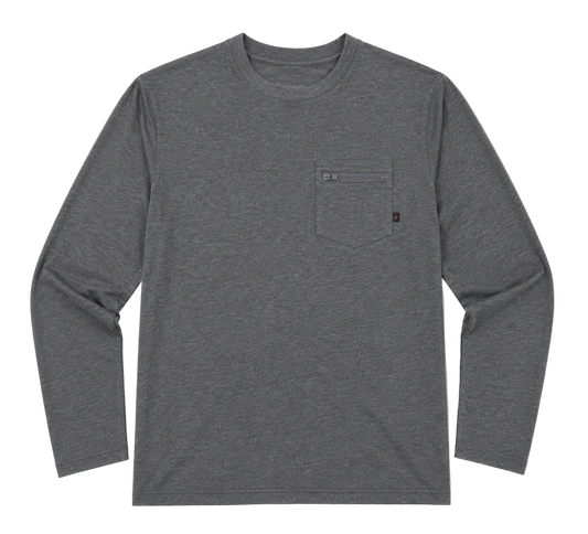 Mayfly Bamboo Long Sleeve Tee - Heather Grey