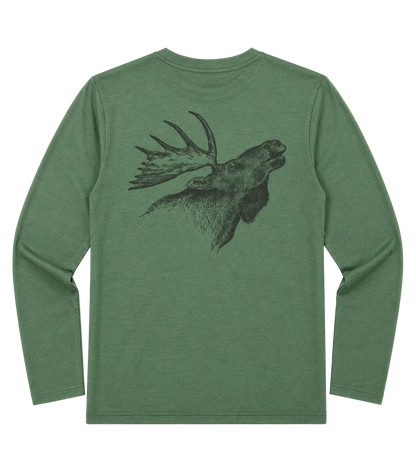 Mayfly Bamboo Long Sleeve Tee - Moose