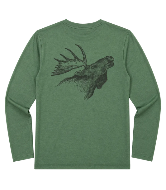 Mayfly Bamboo Long Sleeve Tee - Moose