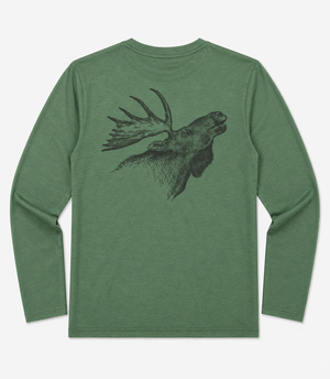 Mayfly Bamboo Long Sleeve Tee - Moose