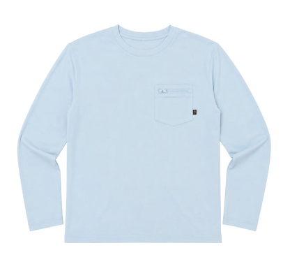 Mayfly Bamboo Long Sleeve Tee - Ducks Blue