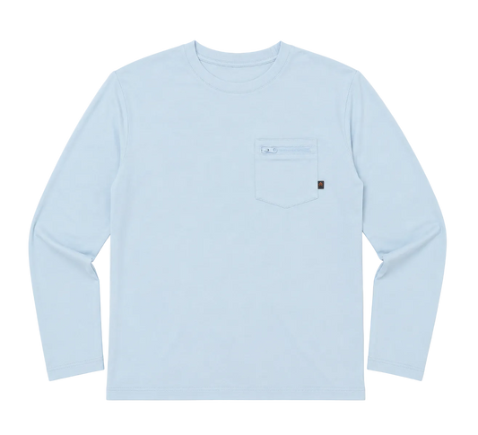 Mayfly Bamboo Long Sleeve Tee - Nautical Wheel