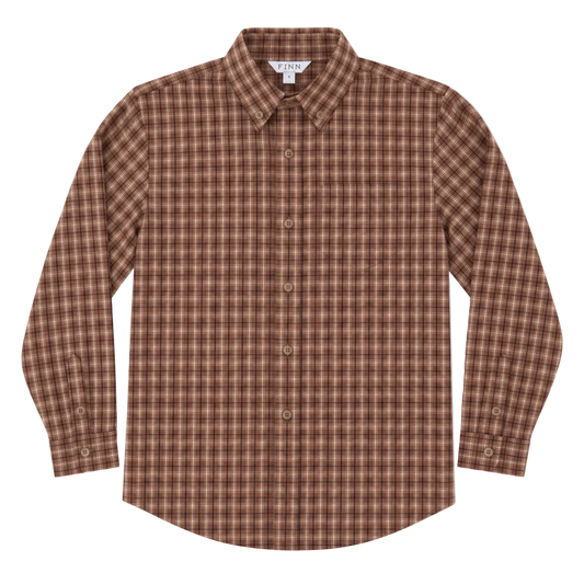 Pierfront Buttondown - Saddle Plaid