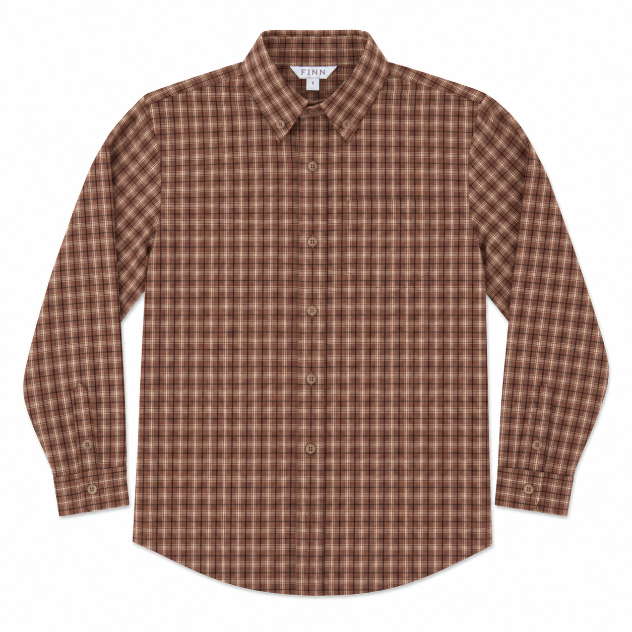 Pierfront Buttondown - Saddle Plaid