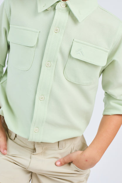 Back Cast Button Down - Seafoam