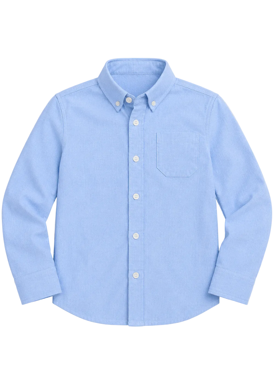 Porch to Pond Buttondown - Flats Blue