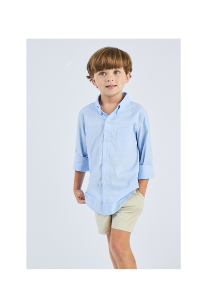 Porch to Pond Buttondown - Flats Blue