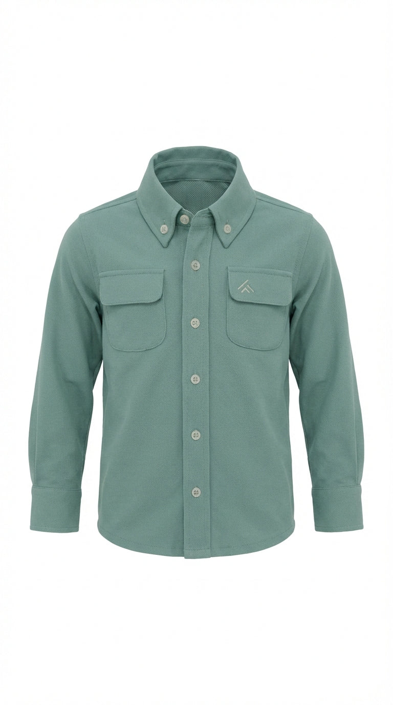 Back Cast Button Down - Finn Green